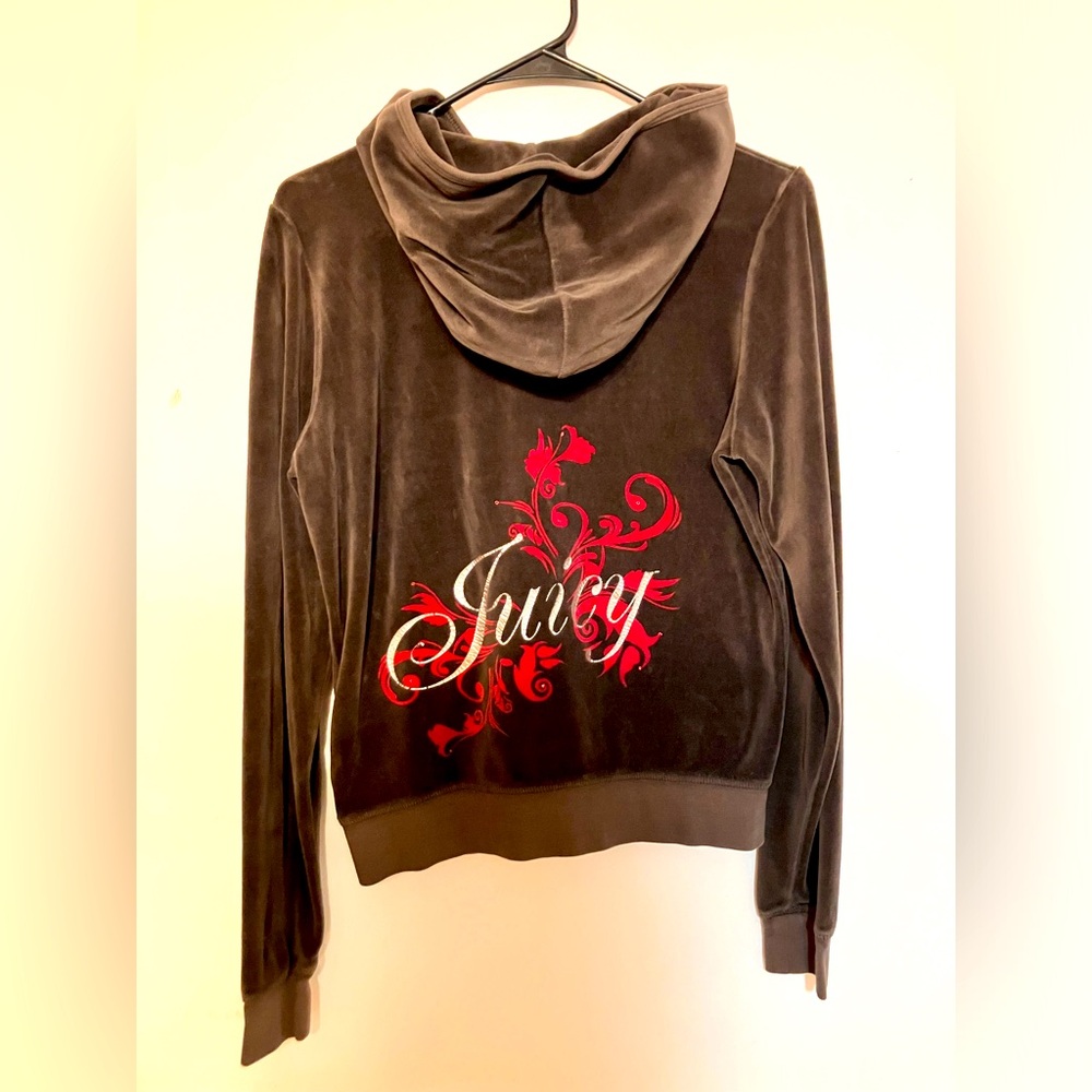 Vintage Y2K Juicy Couture Coal Brown Zip Up Hoodie